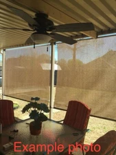 Roller Shade UV Screen Outdoor Patio Porch Deck Gazebo 8x6 Walnut Color