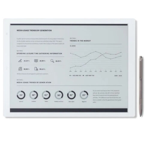 FUJITSU QUADERNO Gen. 2 13.3 Type Electronic Paper A4 Size FMVDP41 White NEW - Picture 2 of 3