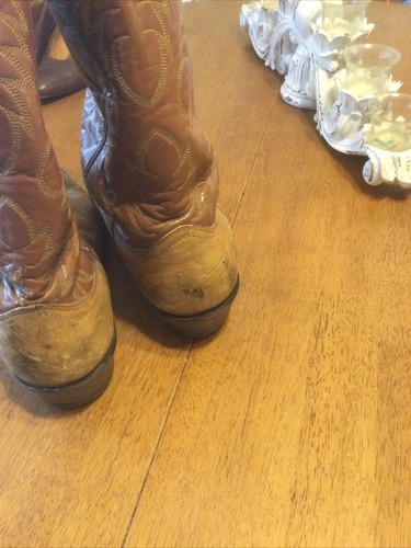 Stivali da cowboy western vintage Nocona in pelle marrone chiaro taglia 10,5 - Foto 2 di 7