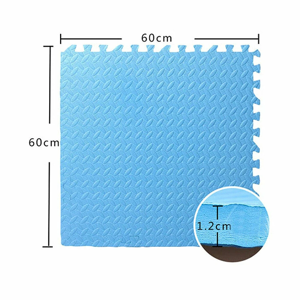 6PCS EVA Foam Mat Floor Mats Interlocking Heavy Duty Puzzle Baby Kids Playmat  - image 2 of 4