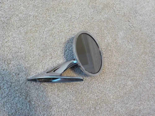 ORIGINAL 1960s era CHEVROLET BOWTIE CHROME SIDE MIRROR NICE C-2 PART # 3901863