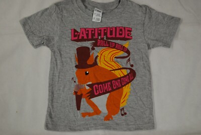 Latitude Festival Roll Up Roll Up Squirrel Grey Youth T-Shirt New Official