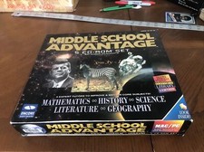 Encore Education Middle School Advantage 5 Disk CD Set New In Box Math History