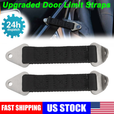 2PCS Upgraded Door Limit Straps For Can-Am Defender & Max Limited 2017-22, Black