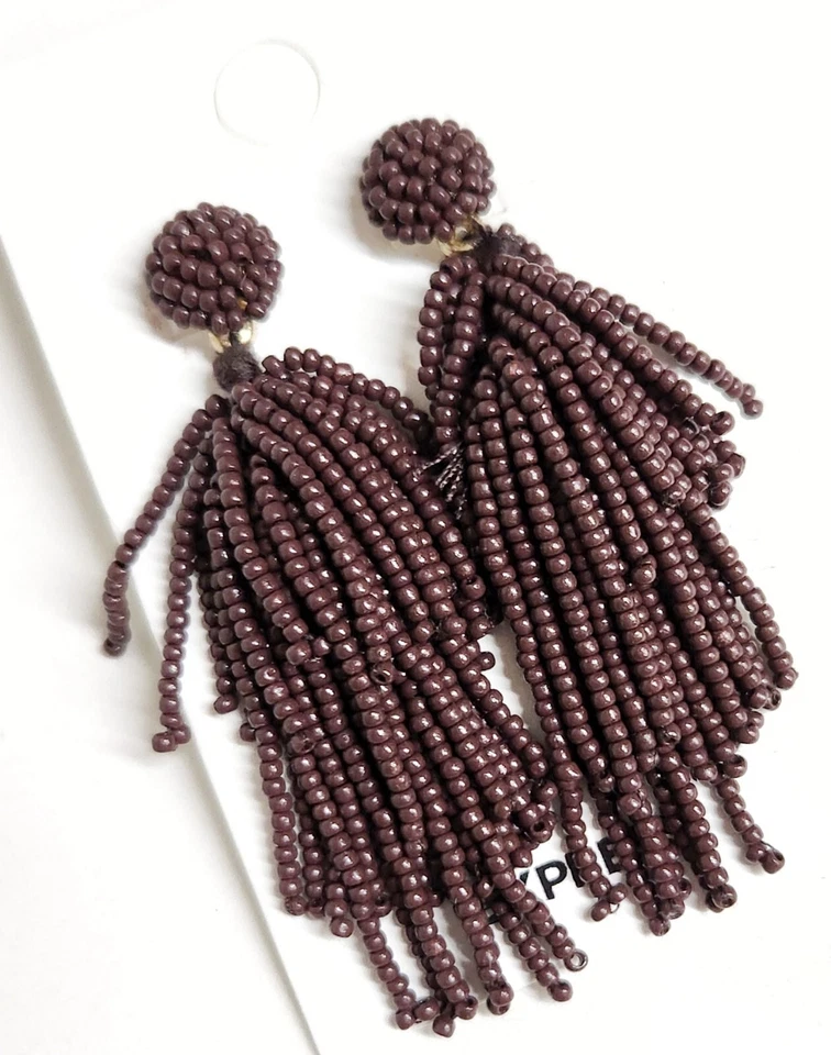Pendientes colgantes Express con cuentas borla en capas cuentas de latón de pasas de ron nuevos con etiquetas Foto 3 de 4