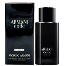 Armani Code Parfum by Giorgio Armani For Men 2.5 oz Parfum Spray Refillable NEW