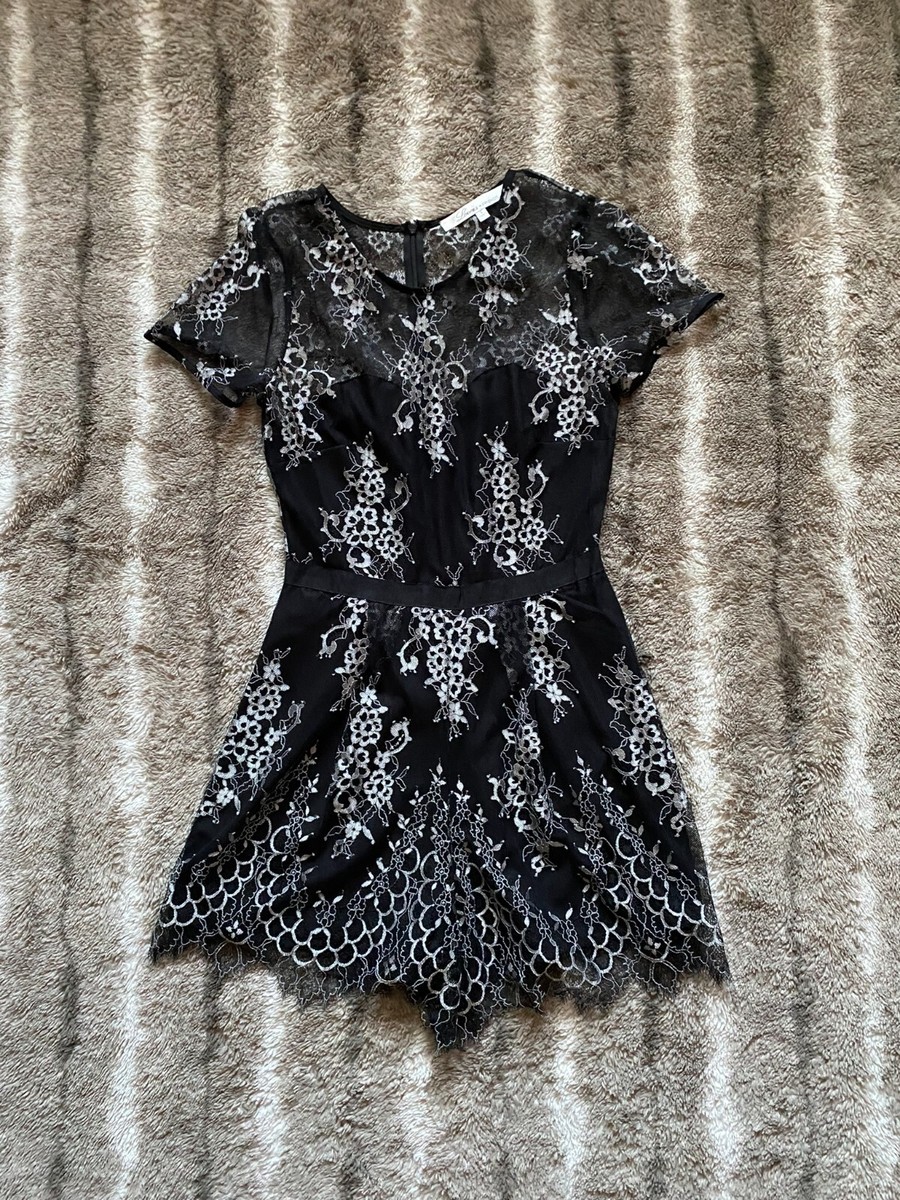 LOVERS + FRIENDS Mia Short Sleeve Romper Dress in Slate Size Small | eBay