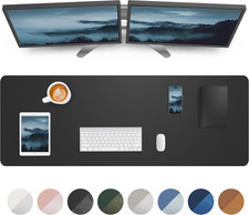 Large Desk Pad Mat,Mouse Pad,Office Desk Mat, Non-Slip PU Leather Desk Blotter,L