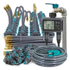 Dual Zone Smart Garden Water Timer LCD Display Automatic Irrigation Sprinkler