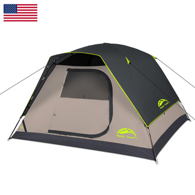Happy Travel Camping Tent 4/6 Person Dome Tents For Camping Rainfly Waterproof