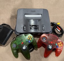 Nintendo 64 Home Console - Black With 2 Controllers And All Wires!
