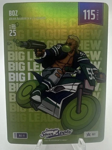 2025 Bo Jackson Battle Arena Boz Brian Bosworth Big League Chew Alt BLC-15 SP