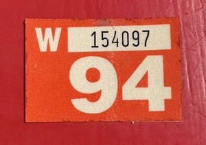 Original 1994 Washington Motor Vehicle License Plate Tag Same For Car And Truck