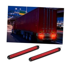 2PCS 10 Inch 15 LED Trailer Tail Light Bar, Vehicle Stop Turn Tail Lights Red