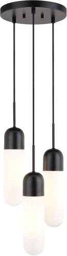 Vaxcel Lighting P0423 3 Light 10"W Suspension Mini Pendant - Black - Picture 1 of 11