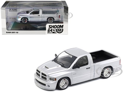 #ad 2003 DODGE RAM SRT 10 PICKUP SILVER 1 64 DIECAST MODEL BY SHOOM64 SHOOM 103 004 $21.99