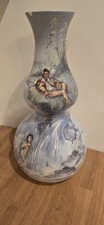 Rick Wisecarver 1988 Hand Painted Art Pottery Vase Figural Signed 21"