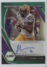 2021 Panini Prizm Draft Picks Green Jabril Cox #DPA-JAB Auto 1t44