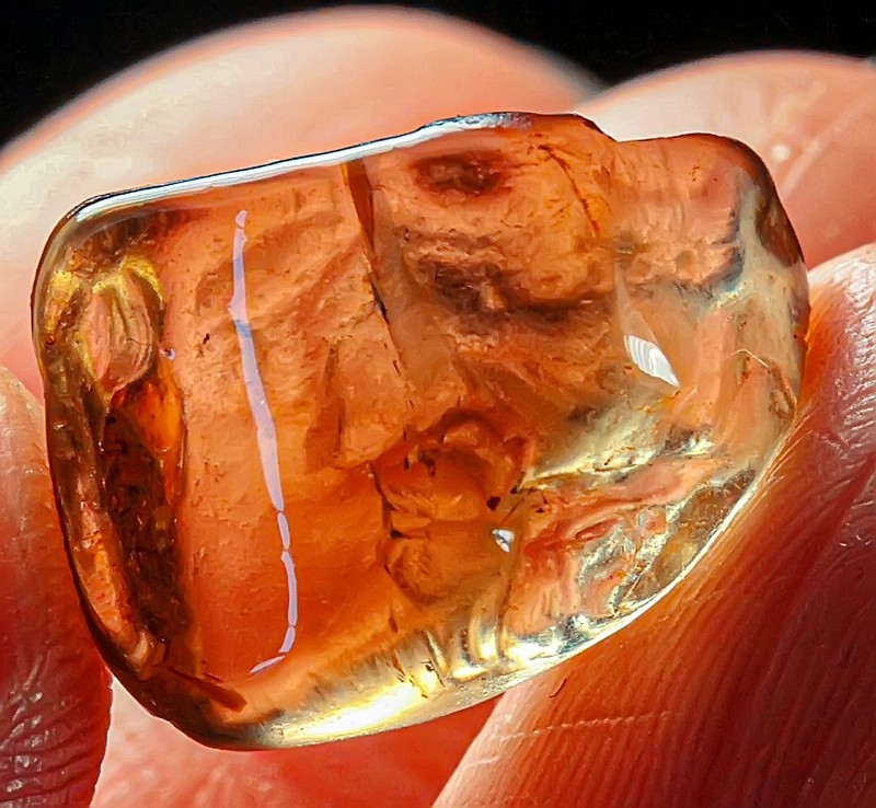 18.2Ct VVS Yellow Golden Champagne Imperial Topaz Specimen Facet Rough YTHV118