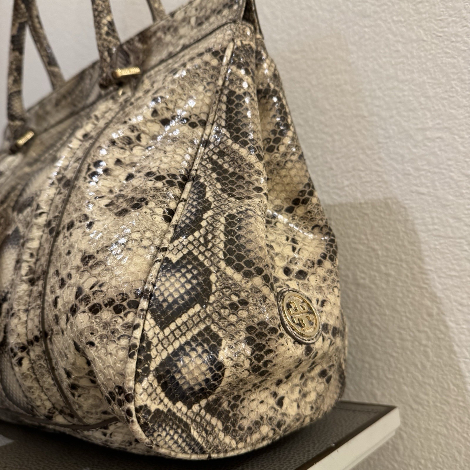 Tory Burch Women Bag Snake Pattern Python Shoulde… - image 14