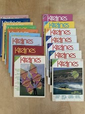 Lot of 16 Rare Vintage Kitelines Kite Flying Magazine Journal - 1984 to 1994