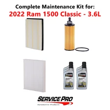 2022 Ram 1500 Classic 3.6L Complete Air, Oil & Cabin Filter Kit (5W-20)