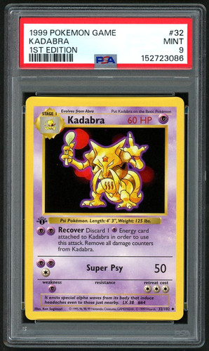 Kadabra — Base Set (1st Edition,Shadowless)