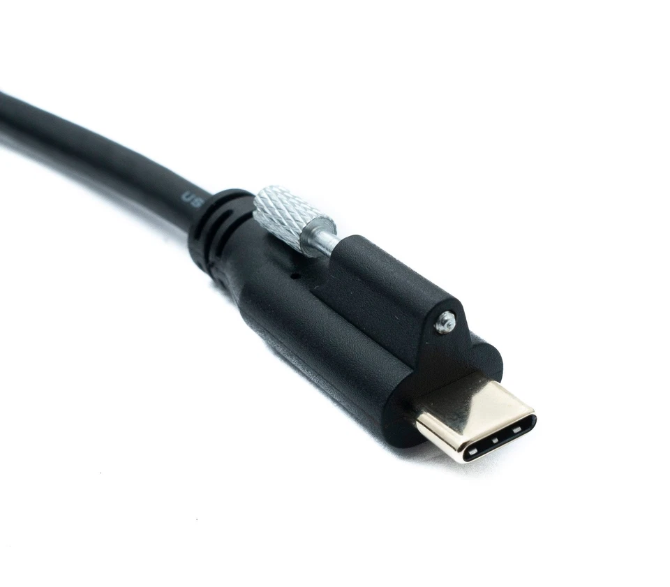 SYSTEM-S USB 3.1 Gen 2 Kabel 200 cm Typ C Stecker zu Stecker Single Screw Winkel - Bild 4 von 4