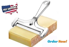 Adjustable Stainless Steel Cheese Slicer - Handheld Cutter for Cheese Blocks