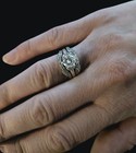 Sterling Silver Engagement Ring + Matching Wedding Bands — photo 2