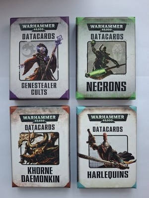 Warhammer 40k Datenkarten Konvolut 2015 7. Edition Necrons Chaos Genestealer Cults