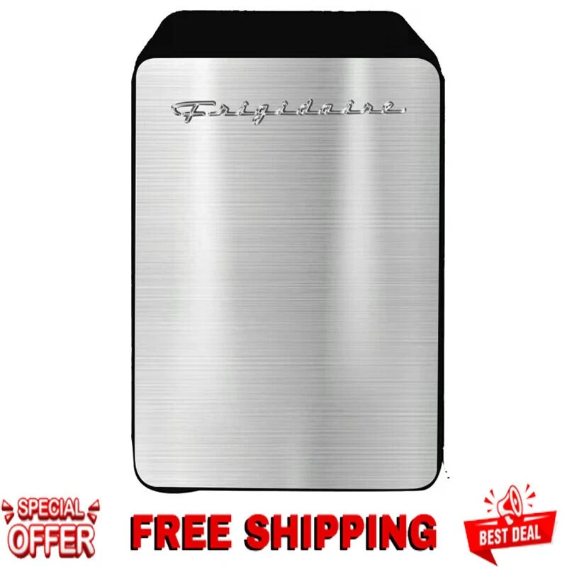 NEW 10L 15-Can Mini Personal Fridge Cooler Stainless Steel Beverage Refrigerator