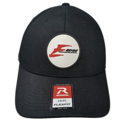 Edge Performance Sports Fitted Baseball Cap Black XL Embroidered Richardson