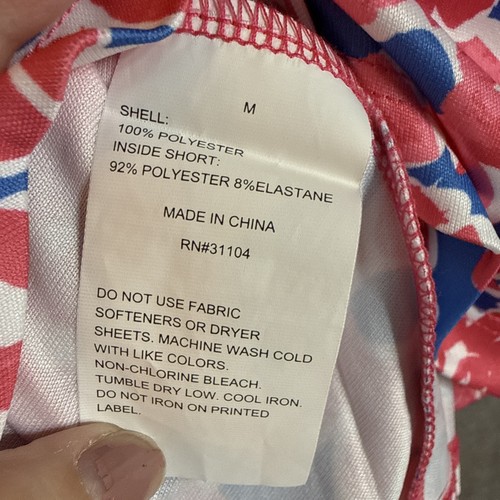 Pantaloncino golf donna floreale Pro Tour Coolplay $65 nuovo con etichette M rosa protezione solare - Foto 7 di 9