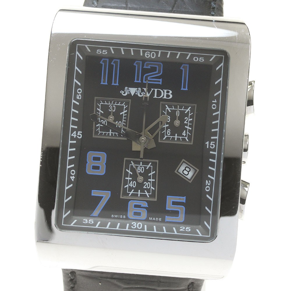VAN DER BAUWEDE Rectangular Chronograph Quartz Me… - image 1