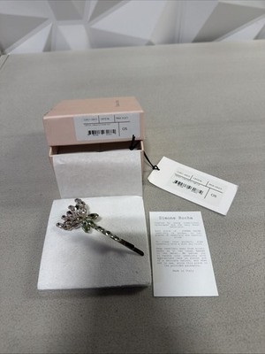 SIMONE ROCHA CRYSTAL CARNATION HAIR CLIP 
