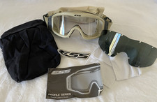 Occhiali di sicurezza ESS Profile NVG Unit Desert Terrain Tan fumo trasparente ADATTI LENTI RX