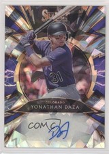2020 Select Sparks Signatures Cracked Ice Prizm 19/25 Yonathan Daza Auto 1u6