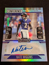 2024 contenders football Nate Wiggins Rc 49/75 Conference Ticket Auto