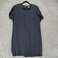 Soft Surroundings Dress Womens Medium Black Layered  Linen Blend Lagenlook