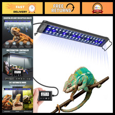 18" Full Spectrum UVA UVB Reptile Light with Timer  Dimmable for Bearded Dragon