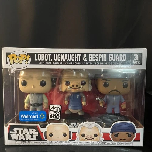 Funko Pop! Star Wars Lobot, Ugnaught, & Bespin Guard (3 Pack Walmart Exclusive)