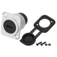 Type C Panel Mount Coupler D-Type USB C Pass Through 10Gbps Silver