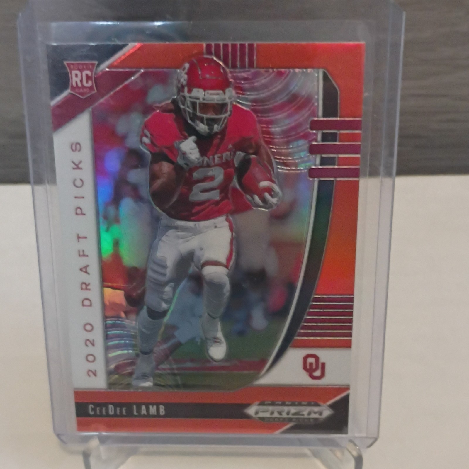 Panini Prizm Draft Picks 2020 CeeDee Lamb RC Orange #104 Oklahoma Sooners NCAA