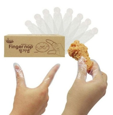 Finger Nap Fried Chicken Oil Food Plastic Idea Gloves Finger Nap 500pcs 1Box