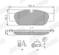 Jurid 573023J Bremsbelagsatz, Scheibenbremse For Daimler Jaguar