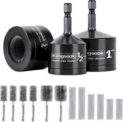 #ad Copper Pipe Cleaner 1 2quot; 3 4quot; 1quot; Copper Pipe Cleaning Brush for Drill Copper $78.99