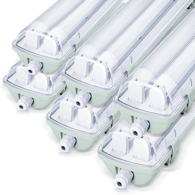 LED Feuchtraumleuchte Garage Lager Neonlampe Wannenleuchte Keller Weiß 120/150cm