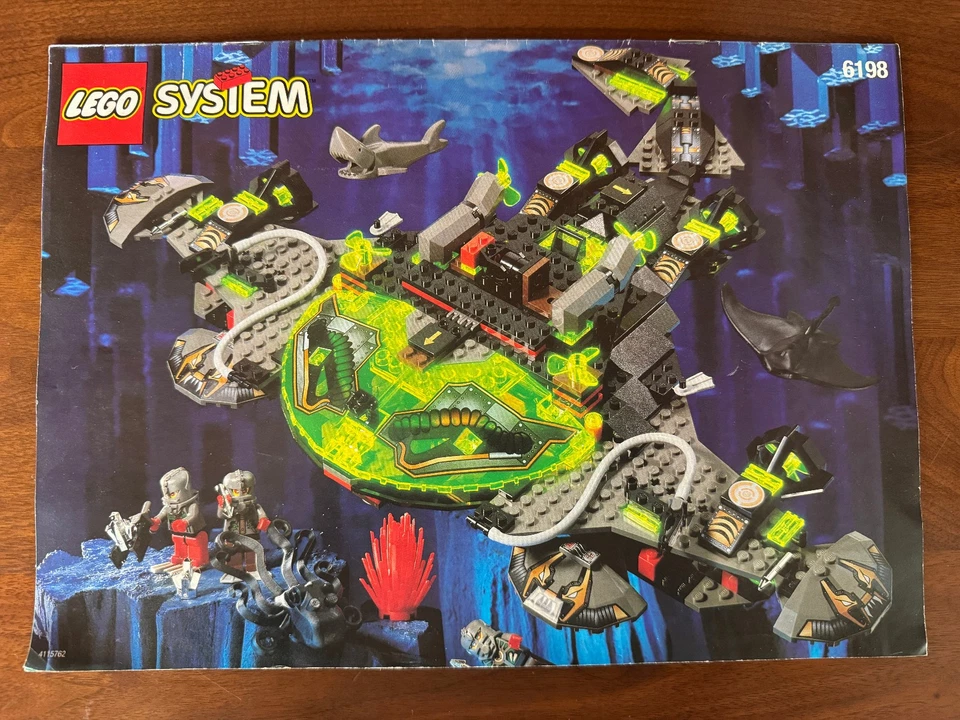 二手乐高 Aquazone 黄貂鱼:Stingray Stormer 6198 完整带手动无盒 — 第 3/4 张图片