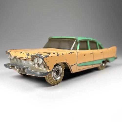 Vintage ~1960-63 DINKY TOYS #178 PLYMOUTH PLAZA England Toy Car Pink / Green